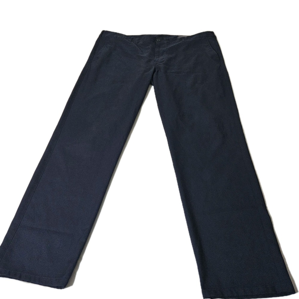 Mizzen Main Pants Mens 40X32 Baron Trim Performance Chinos Flat Front Navy Blue